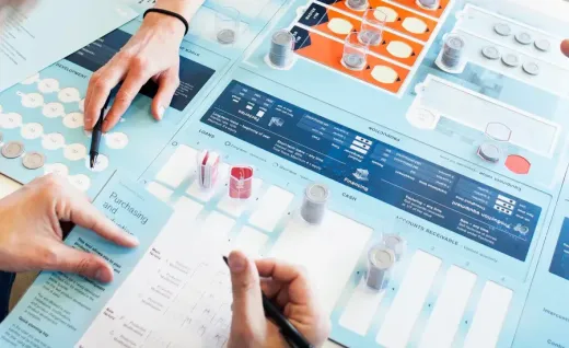 Close-up of CELEMI Decision Base™ business simulation